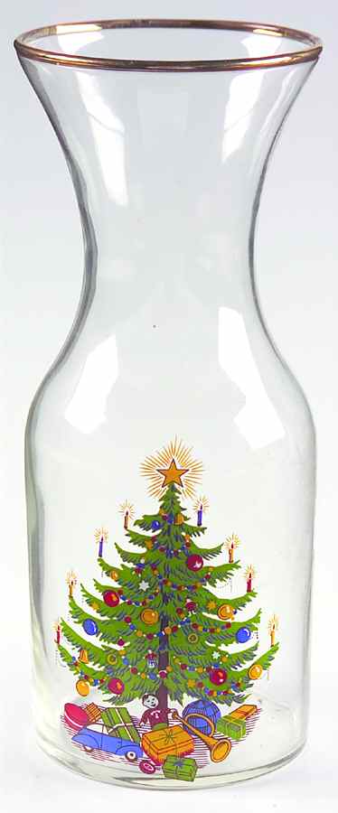 Old Fashioned Christmas Tree Glassware Carafe by Moderne-1