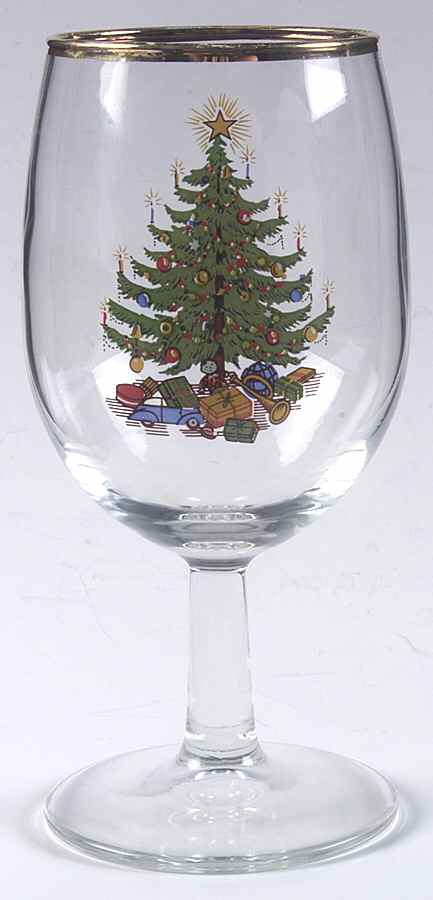 Old Fashioned Christmas Tree 8 Oz Glassware Wine by Moderne-1