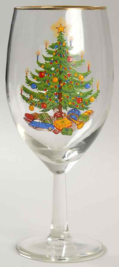Old Fashioned Christmas Tree Glassware Iced Tea by Moderne-1