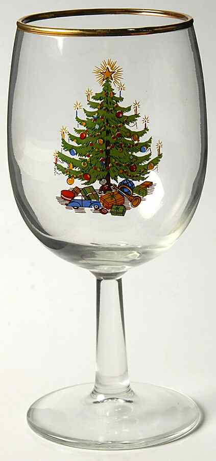 Old Fashioned Christmas Tree 10 Oz Glassware Goblet by Moderne-1