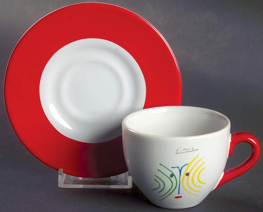 Crayon Collection Flat Demitasse Cup & Saucer Set by Masterpiece Editions-1