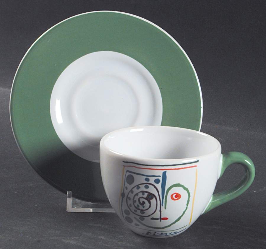 Crayon Collection Flat Demitasse Cup & Saucer Set by Masterpiece Editions-1