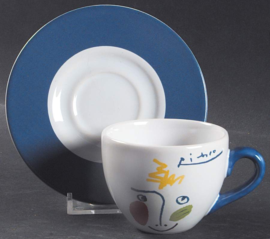 Crayon Collection Flat Demitasse Cup & Saucer Set by Masterpiece Editions-1