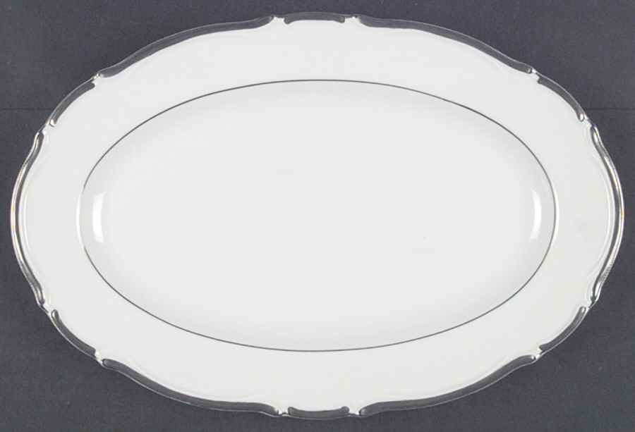 Grosvenor Platinum 12" Oval Serving Platter by Mimosa-1
