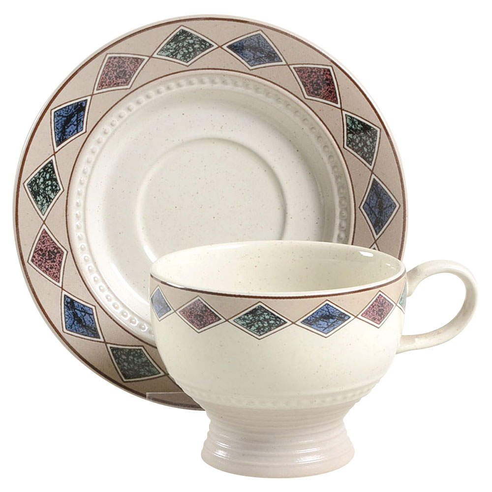 Terrazzo Footed Cup & Saucer Set by Mikasa-1