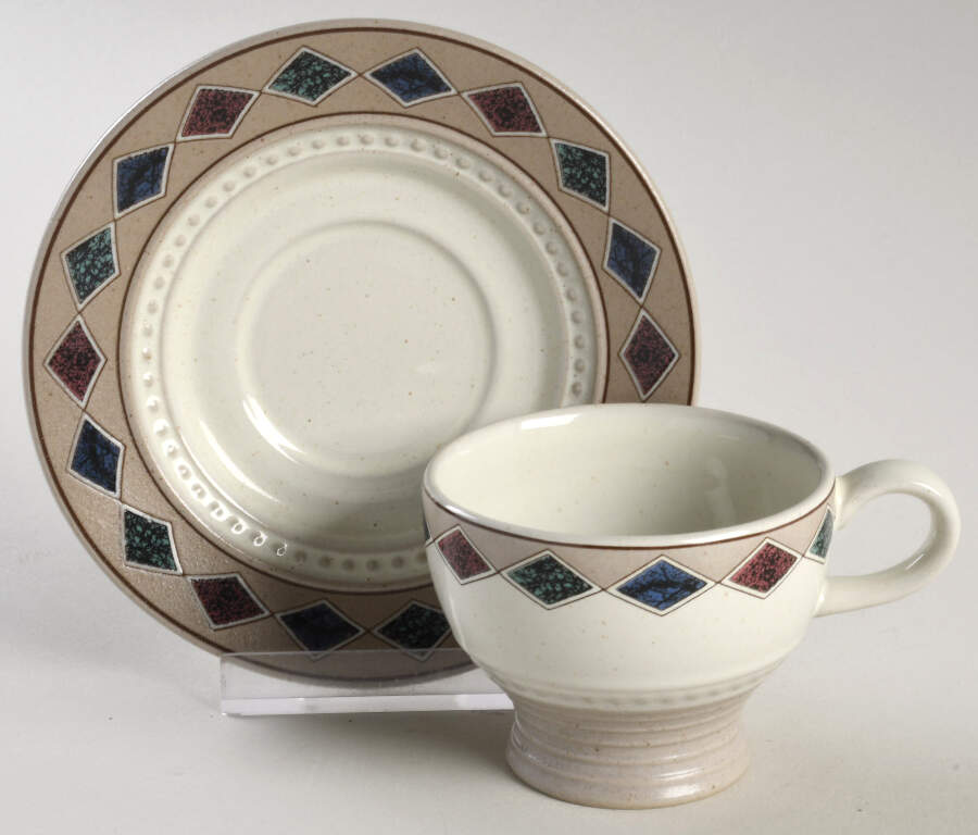 Terrazzo Footed Demitasse Cup & Saucer Set by Mikasa-1