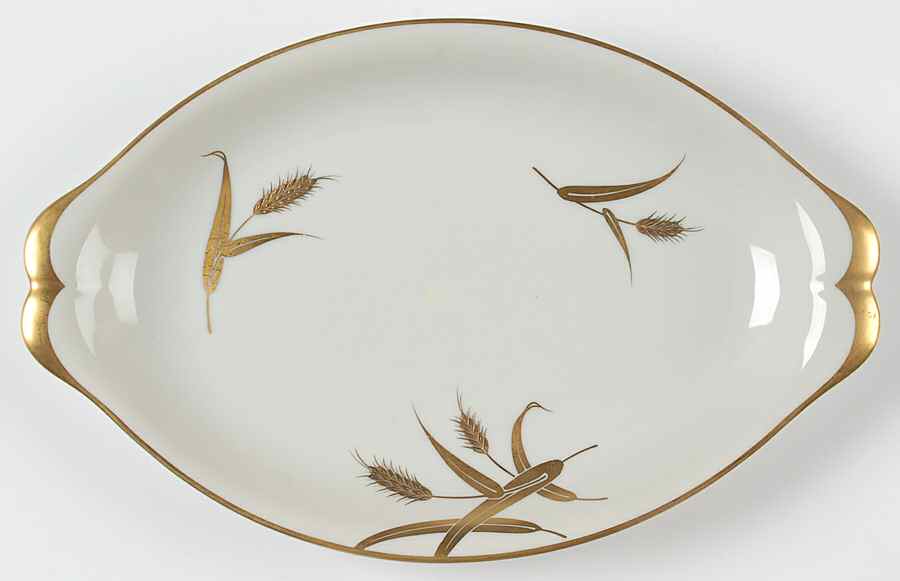 Midas (Cream Background, Japan) 13" Oval Serving Platter by Meito-1