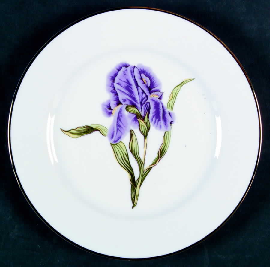 Golden Leaf Floral Salad Plate by Muirfield-1