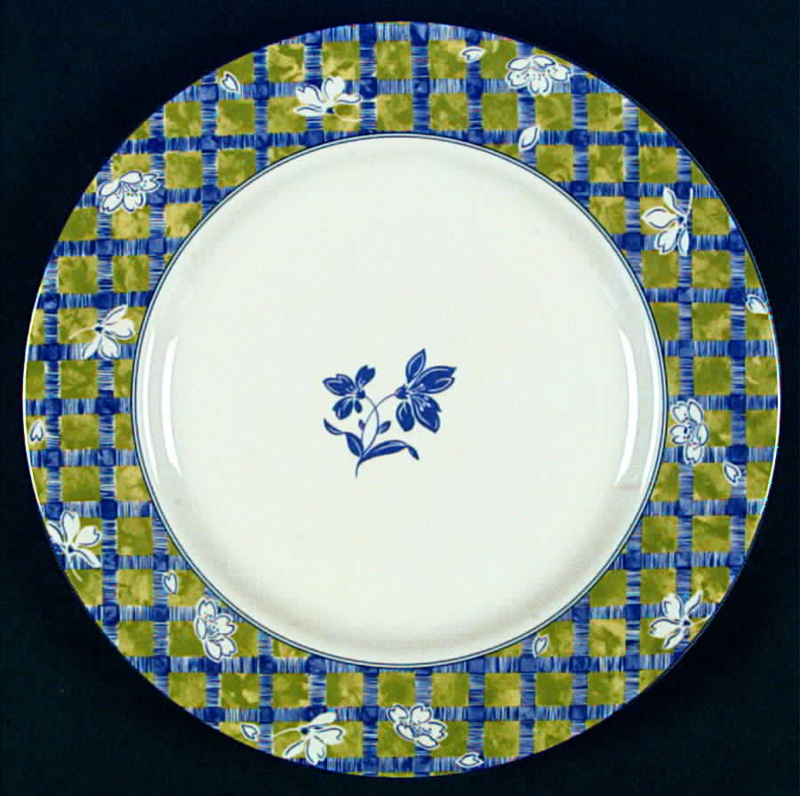 Tartan Blue (Blue & Green Plaid) Salad Plate by Mikasa-1