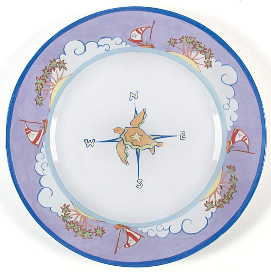 Nautical Compass Dinner Plate by Magnolia (PTS)-1