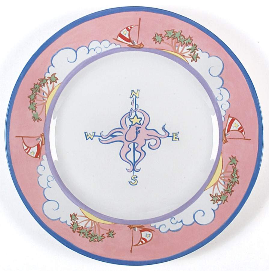Nautical Compass Dinner Plate by Magnolia (PTS)-1