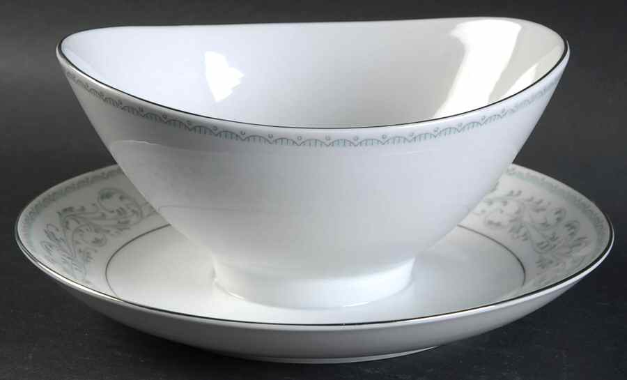 Classic Gravy Boat with Attached Underplate by Mikasa-1