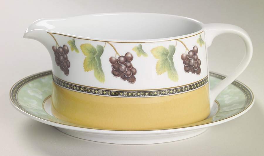 Fruit Odyssey Gravy Boat & Underplate/Relish by Mikasa-1