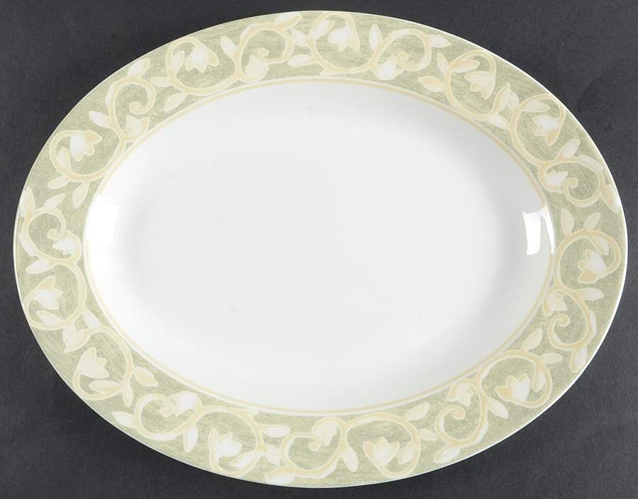 Torino 14" Oval Serving Platter by Mikasa-1