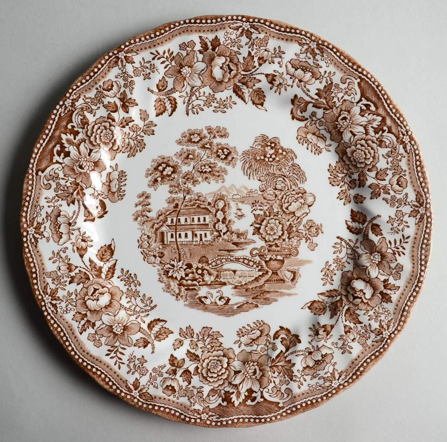 Tonquin Brown Dinner Plate by Myott Staffordshire-1
