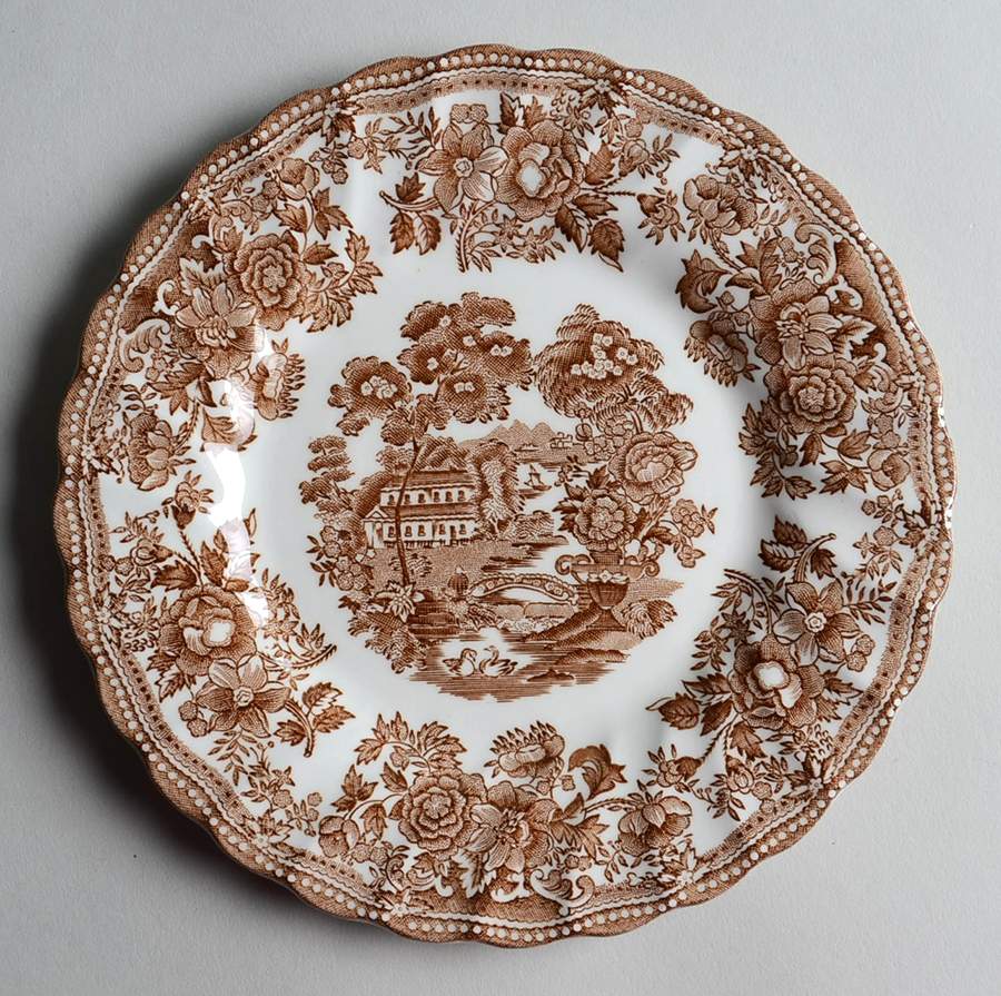 Tonquin Brown Dessert/Pie Plate by Myott Staffordshire-1