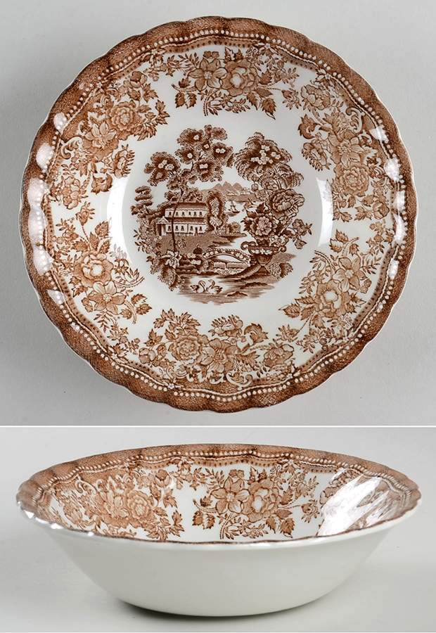 Tonquin Brown Coupe Cereal Bowl by Myott Staffordshire-1