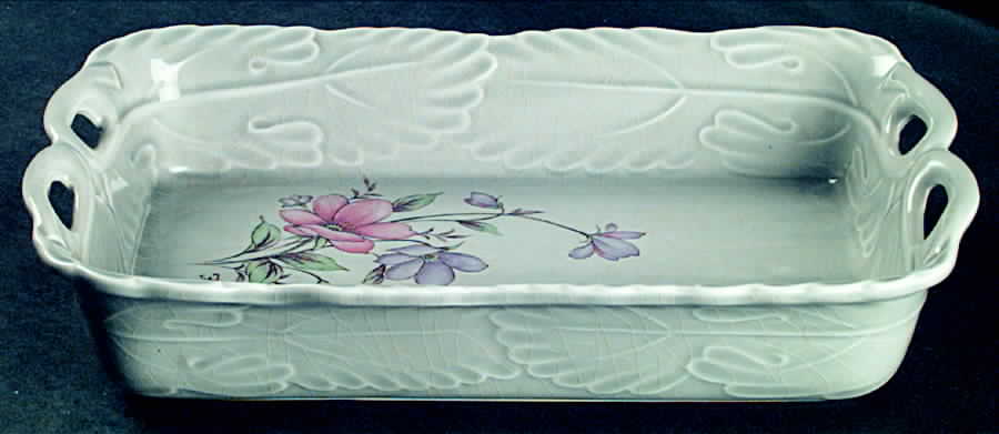 Floral Festival Large Rectangular Baker by Mitani (Japan)-1