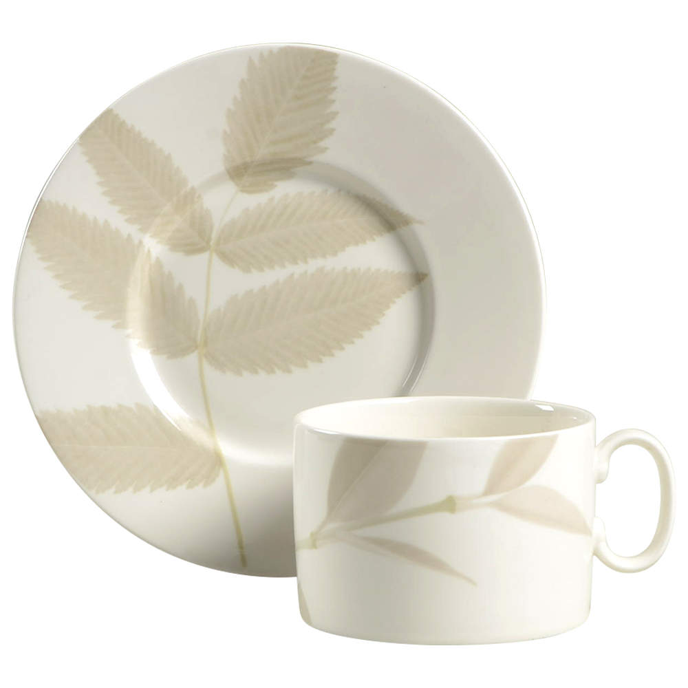 Irish Linen (Leaves) Flat Cup & Saucer Set by Mikasa-1