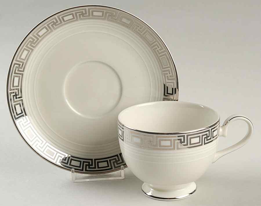 Corinthian Footed Cup & Saucer Set by Mikasa-1