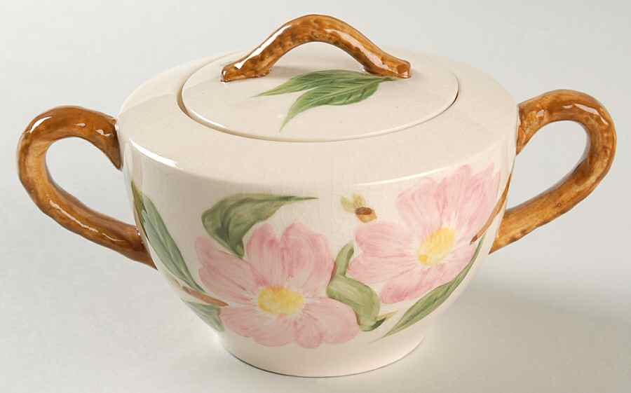 Pink Dogwood Sugar Bowl & Lid by Maruta-1