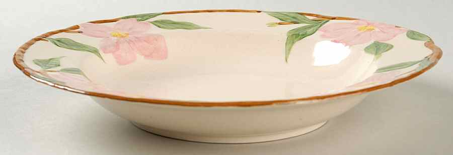 Pink Dogwood Rim Soup Bowl by Maruta-1