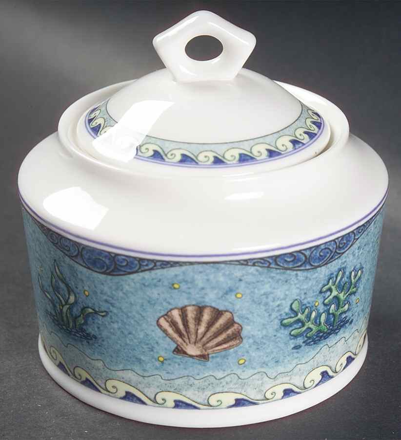 Ocean Medley Sugar Bowl & Lid by Mikasa-1