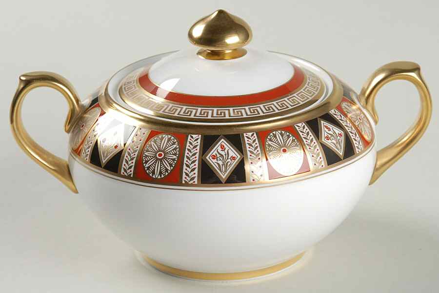 Alhambra Sugar Bowl & Lid by Minton-1