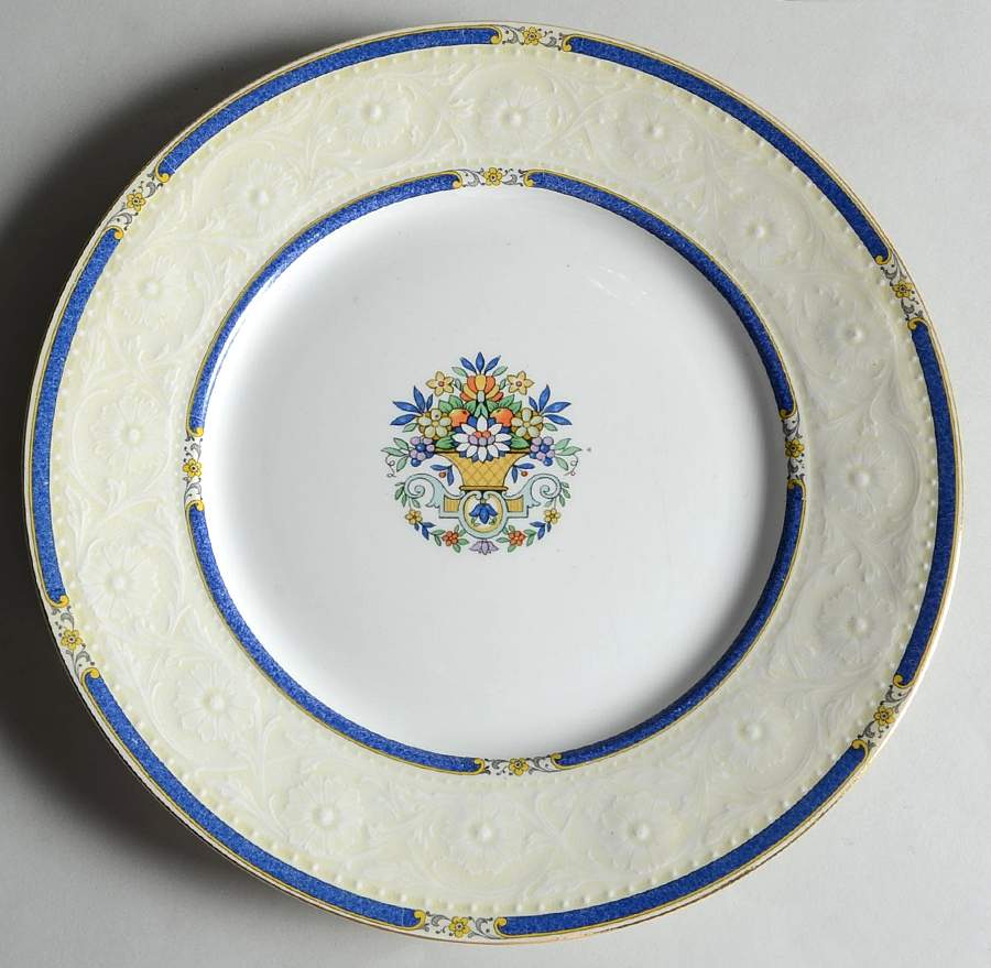 MEA133 (Cream and White) Dinner Plate by Alfred Meakin-1