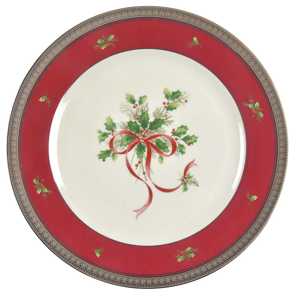 Palatial Holly Platinum Salad/Dessert Plate by Mikasa-1