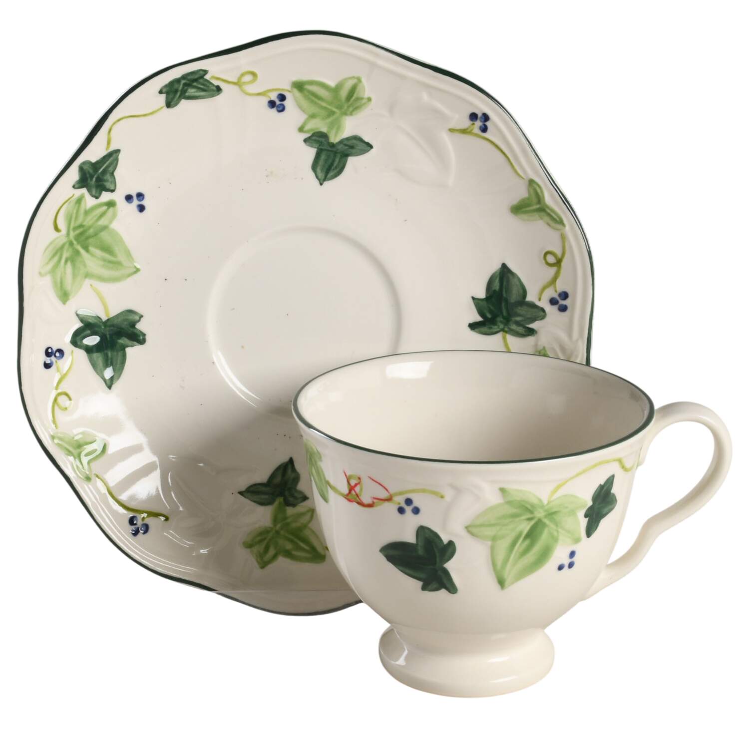 Kensington Garden Flat Cup & Saucer Set by Mikasa-1