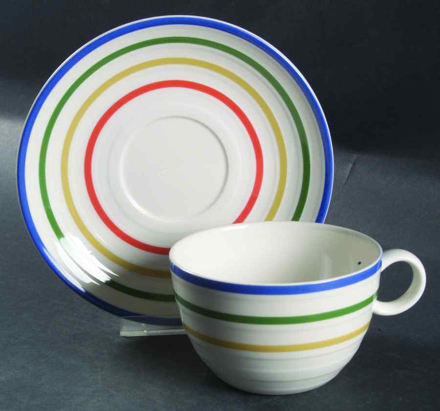 Color Vibe Breakfast Cup & Saucer Set by Mikasa-1