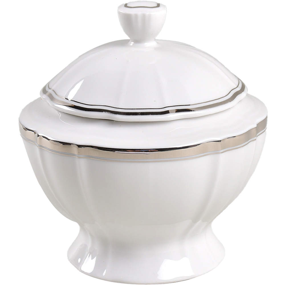 Hyde Park Platinum Sugar Bowl & Lid by Mikasa-1