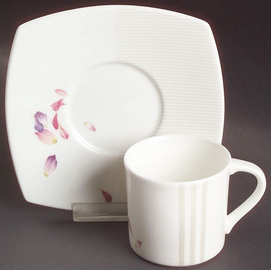 Botanical Fancy Flat Demitasse Cup & Saucer Set by Mikasa-1