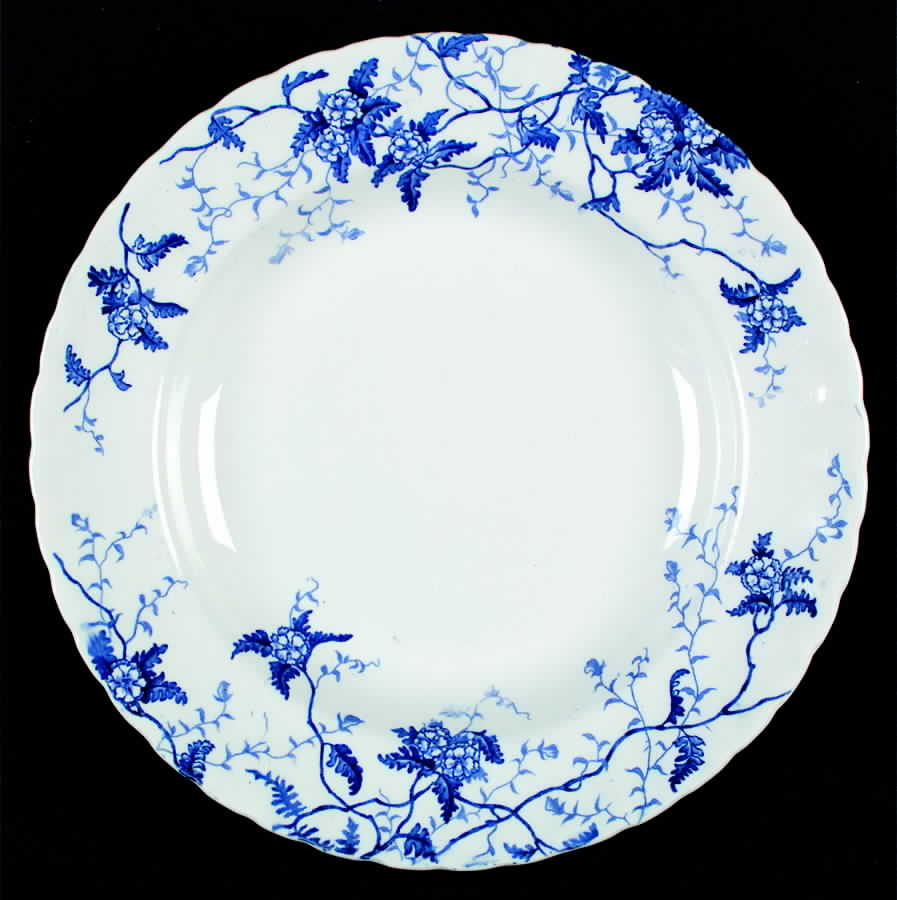 Fern Blue Rim Soup Bowl by Mellor Taylor-1