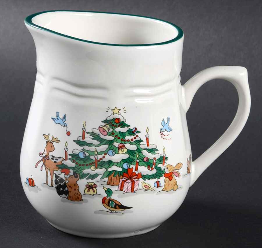 Woodland Christmas (Embossed Rim) Creamer by Ming Pao-1