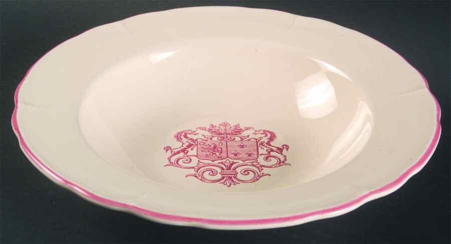 Armoiries Rim Soup Bowl by Moulin des Loups-1