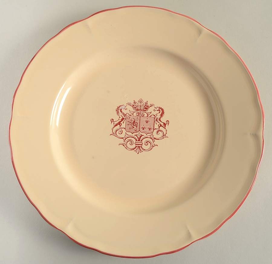 Armoiries Dinner Plate by Moulin des Loups-1