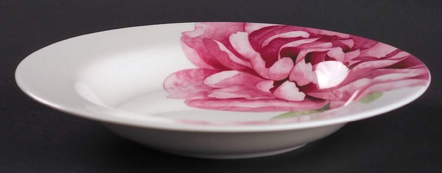 Peony (AK049, Elite Bone) Rim Soup Bowl by Mikasa-1