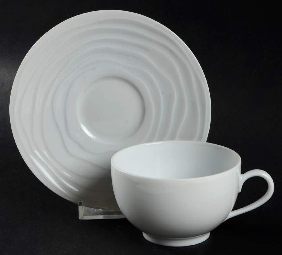 Onde Flat Demitasse Cup & Saucer Set by Medard de Noblat-1