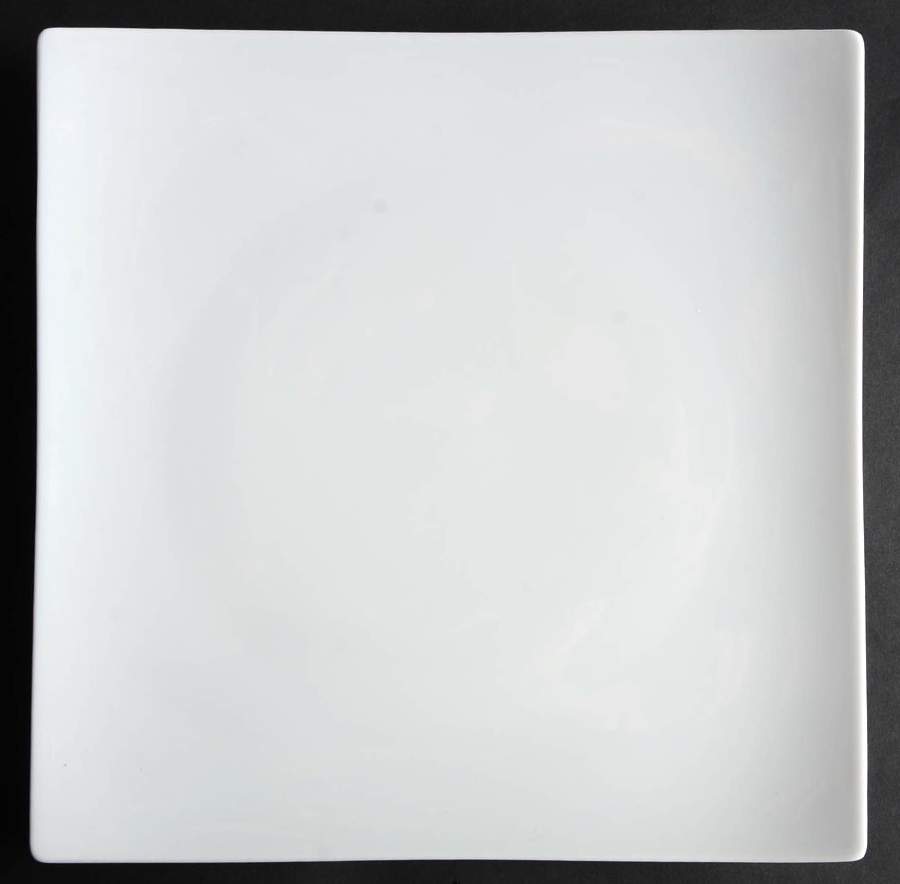 Oxygene White Large Square Dinner Plate by Medard de Noblat-1