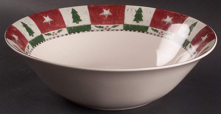 Folk Art Santa 10" Large Salad Serving Bowl by Marketplace-1