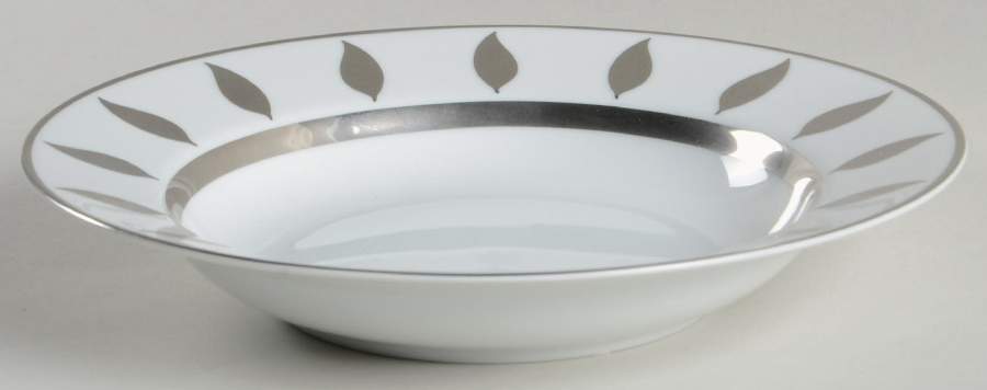 Silvering Leaves Large Rim Soup Bowl by Marc Blackwell-1