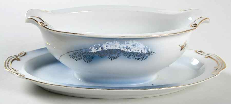 MEJ15 Gravy Boat with Attached Underplate by Meijyo (Japan)-1