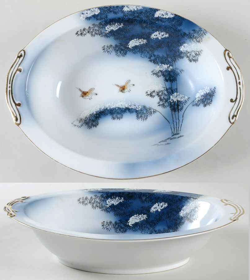 MEJ15 10" Oval Vegetable Bowl by Meijyo (Japan)-1
