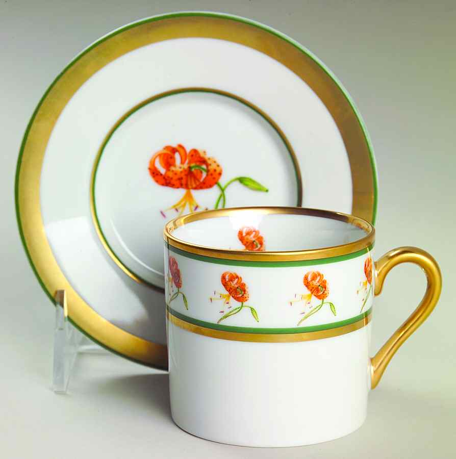 Mamie's Garden Flat Demitasse Cup & Saucer Set by Marc Blackwell-1