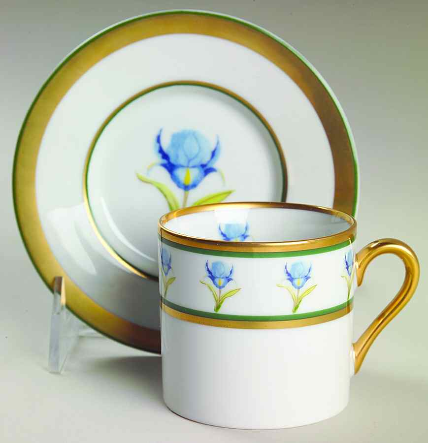 Mamie's Garden Flat Demitasse Cup & Saucer Set by Marc Blackwell-1