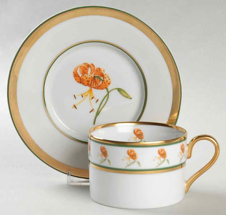 Mamie's Garden Flat Cup & Saucer Set by Marc Blackwell-1