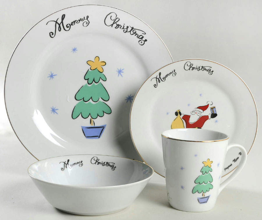 Merry Christmas 4 Piece Place Setting by Merry Brite (China)-1
