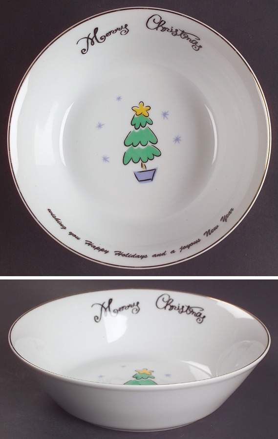 Merry Christmas Soup/Cereal Bowl by Merry Brite (China)-1